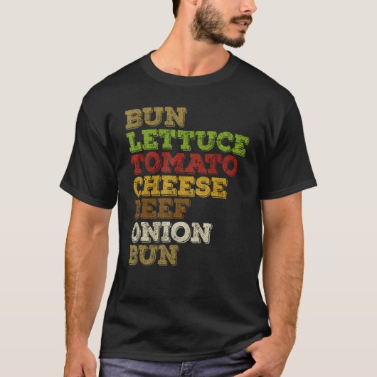 Burger Day Cheeseburger Hamburger Beef Anatomy Tシャツ (正面)