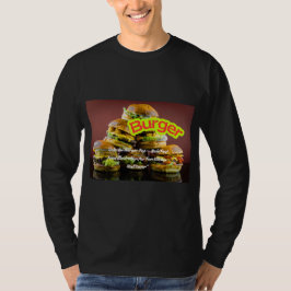 Burger Design- Delicious Fast Food Illustration Tシャツ