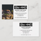 Burger Fast Food Photo 名刺 (正面/裏面)