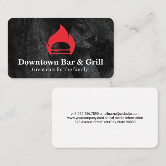 Burger Flame Fire | Restaurant  名刺 (正面/裏面)