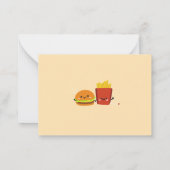 Burger & Fries Funny Valentines Day Card ノートカード (裏面)
