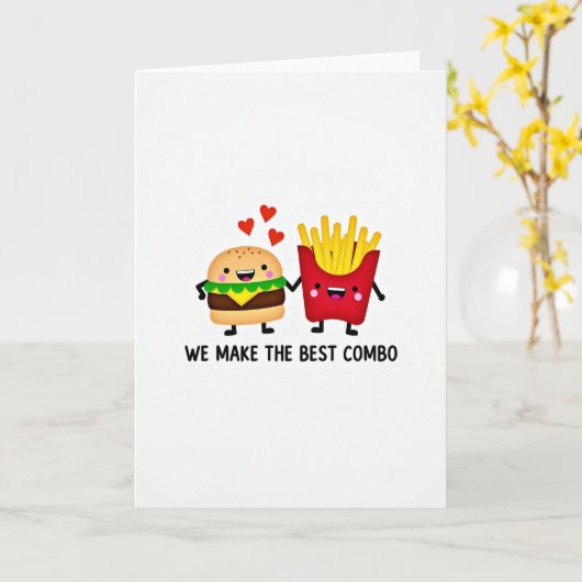 Burger Fries Love Combo Card カード (黄色い花)