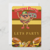 Burger Party Themed Invitation 招待状 (裏面)