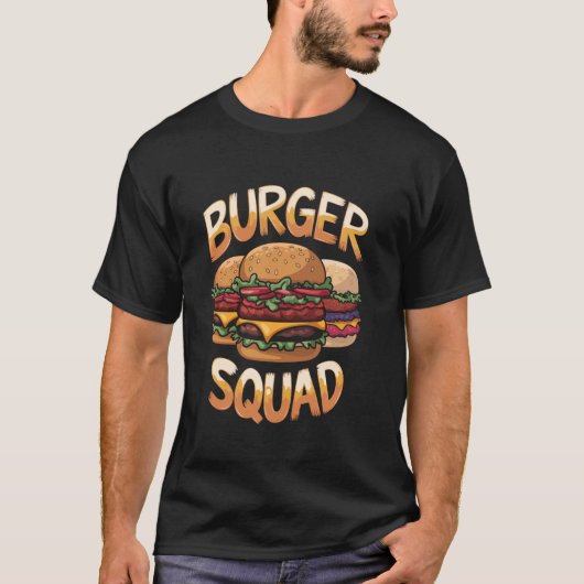 Burger Squad ハンバーガー チーズバーガー Burgerolog用 Tシャツ (正面)