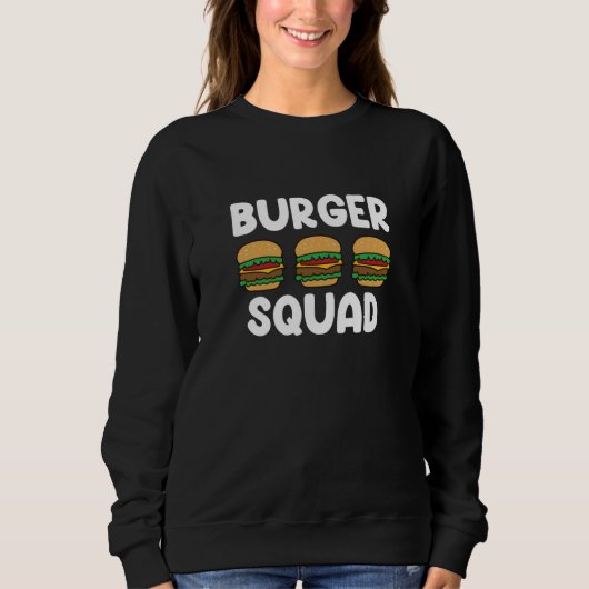 Burger Squad Cheeseburger Fast Food Burger スウェットシャツ (正面)