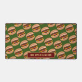 Burger Time -おもしろいキャプション付きワークラカスタムンチ デスクマット (正面)