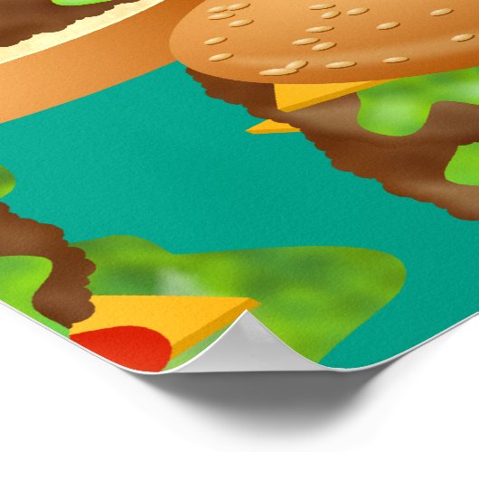 Burger Wallpaper ポスター (角)