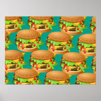 Burger Wallpaper ポスター
