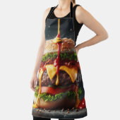 Burger with splashing sauce エプロン (インサイチュ)