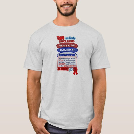 Burgermeisterの法令のおもちゃの不法なクリスマスのデザイン Tシャツ (正面)