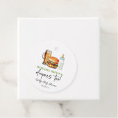 Burgers Brews and Diapers Too! Baby Shower フェイバータグ (インサイチュ)
