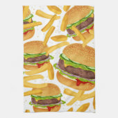 Burgers & Fries キッチンタオル (縦)