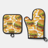 Burgers & Fries  鍋つかみ&鍋敷きセット (正面)