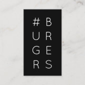 #BURGERS hashtagロイヤリティパンチカード ロイヤリティカード (正面)
