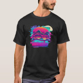 Burgers Synthwave 80s Retrowave Aesthetic Tシャツ (正面)