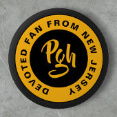 Burgh Fan Custom Black Gold Retro Pgh キャップ