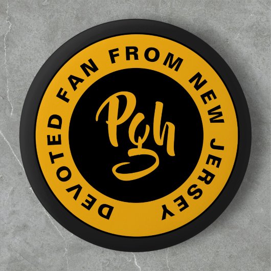 Burgh Fan Custom Black Gold Retro Pgh キャップ