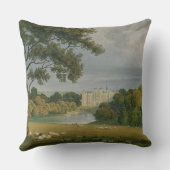 Burghleyの家、Exeの伯爵夫人の座席の眺め クッション (裏面)