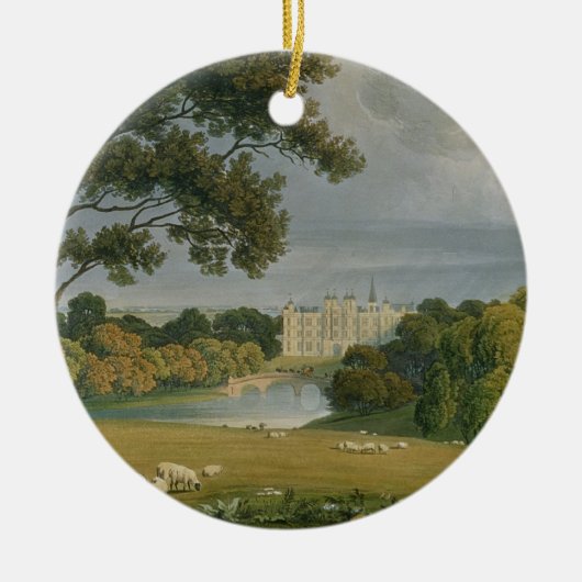 Burghleyの家、Exeの伯爵夫人の座席の眺め セラミックオーナメント (正面)