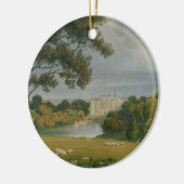 Burghleyの家、Exeの伯爵夫人の座席の眺め セラミックオーナメント (左)