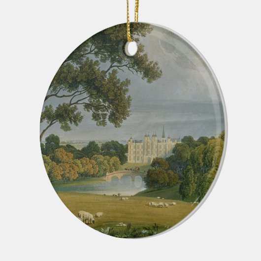 Burghleyの家、Exeの伯爵夫人の座席の眺め セラミックオーナメント (左)