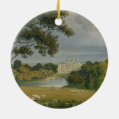 Burghleyの家、Exeの伯爵夫人の座席の眺め セラミックオーナメント (裏面)