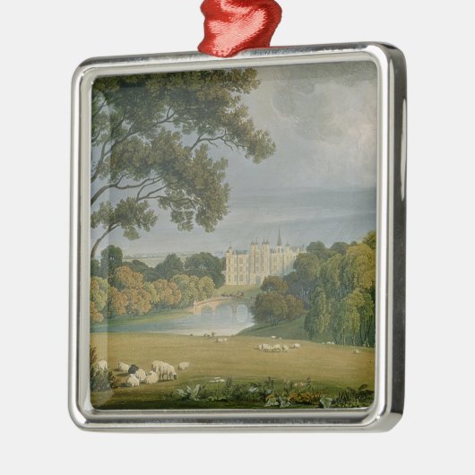 Burghleyの家、Exeの伯爵夫人の座席の眺め メタルオーナメント (左)