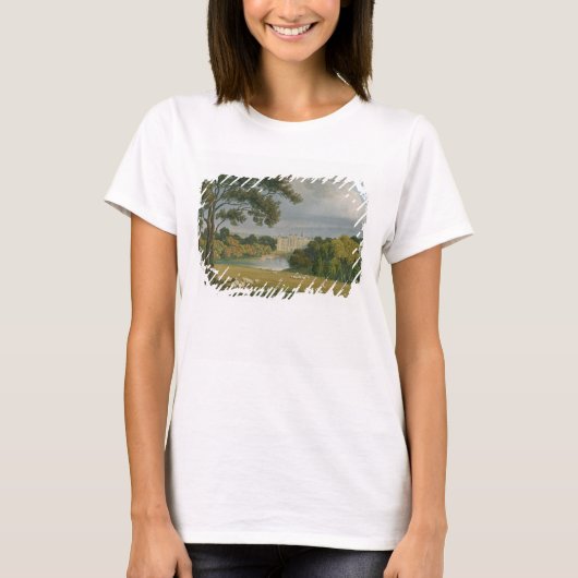 Burghley Houseのビュー、Marquis of Exeのシート Tシャツ (正面)