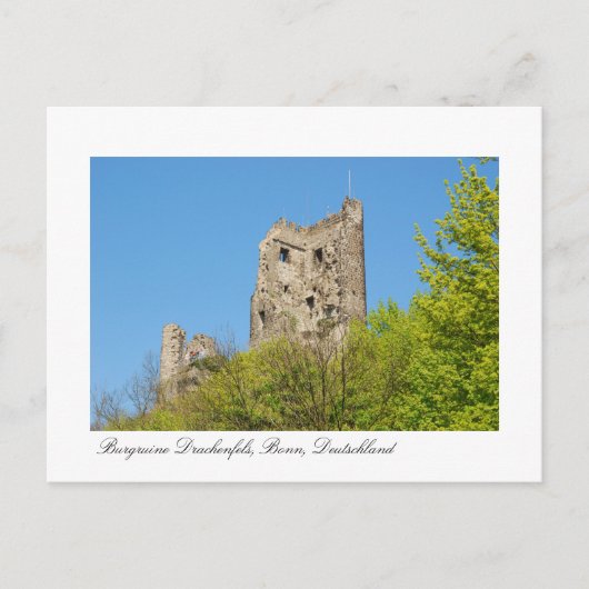 Burgruine Drachenfels, Bonn, Deutschland Postkarte ポストカード (正面)