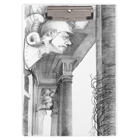 Burgscheidungen城の彫刻Pencil Art クリップボード (正面)