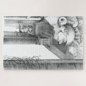 Burgscheidungen城の彫刻Pencil Art ジグソーパズル (横)