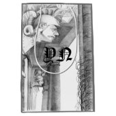 Burgscheidungen城の彫刻Pencil Art ミディアムペーパーバッグ (正面)