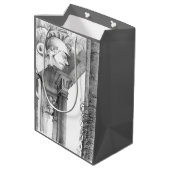 Burgscheidungen城の彫刻Pencil Art ミディアムペーパーバッグ (裏面アングル)