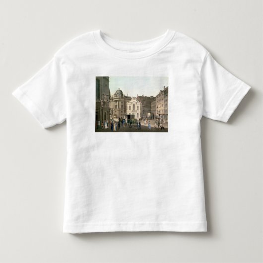 Burgtheaterを示すMichaelerplatzの眺め トドラーTシャツ (正面)