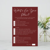 Burgundyあなたの電話に何がブライダルシャワーゲーム (スタンド正面)