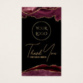 Burgundyおよび金ゴールドagateパッケージの挿入 (正面)