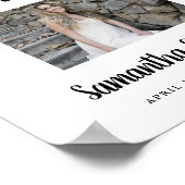 Burgundyお祝いOf Life Sign, Photo Sign ポスター (角)