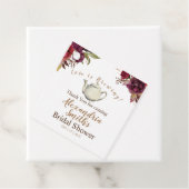 Burgundyお茶のシャワー来をありがとう フェイバータグ (インサイチュ)