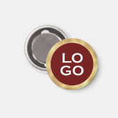 Burgundyのカスタム金ゴールドフレームを含む会社のロゴ マグネット (正面/裏面)