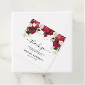 Burgundyエレガント、ホワイト&金ゴールド結婚ズ・サンキュー フェイバータグ (インサイチュ)