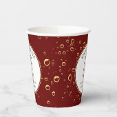 Burgundyエレガント Business Showerロゴ 紙コップ (左)