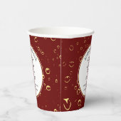 Burgundyエレガント Business Showerロゴ 紙コップ (右)