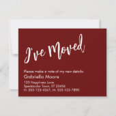Burgundyカジュアル発表を移動 ノートカード (正面)