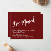 Burgundyカジュアル発表を移動 ノートカード (正面/裏面インサイチュ)