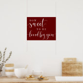 Burgundyスクリプトのデザート結婚の甘さ ポスター (キッチン)