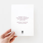 Burgundyスクリプモダント1枚の写真クリスマス シーズンカード