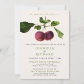 Burgundyスタイリッシュ AppleがSの後に結婚も 招待状 (正面)