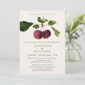 Burgundyスタイリッシュ AppleがSの後に結婚も 招待状 (スタンド正面)