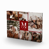 Burgundyスタイリッシュ Family Photo Collage Keepsake フォトブロック (右)