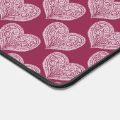 Burgundyデスクマットの装飾ハート デスクマット (コーナー)